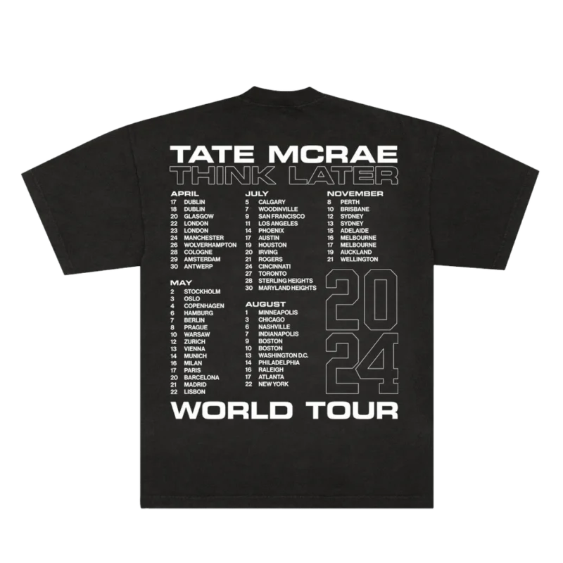 THINK LATER World Tour Tee - Black Back Side